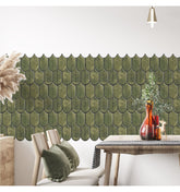 Olive Green Peel and Stick Tile for Home Decor